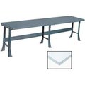 Global Equipment Production Workbench w/ Laminate Square Edge Top, 96"W x 30"D, Gray 500362